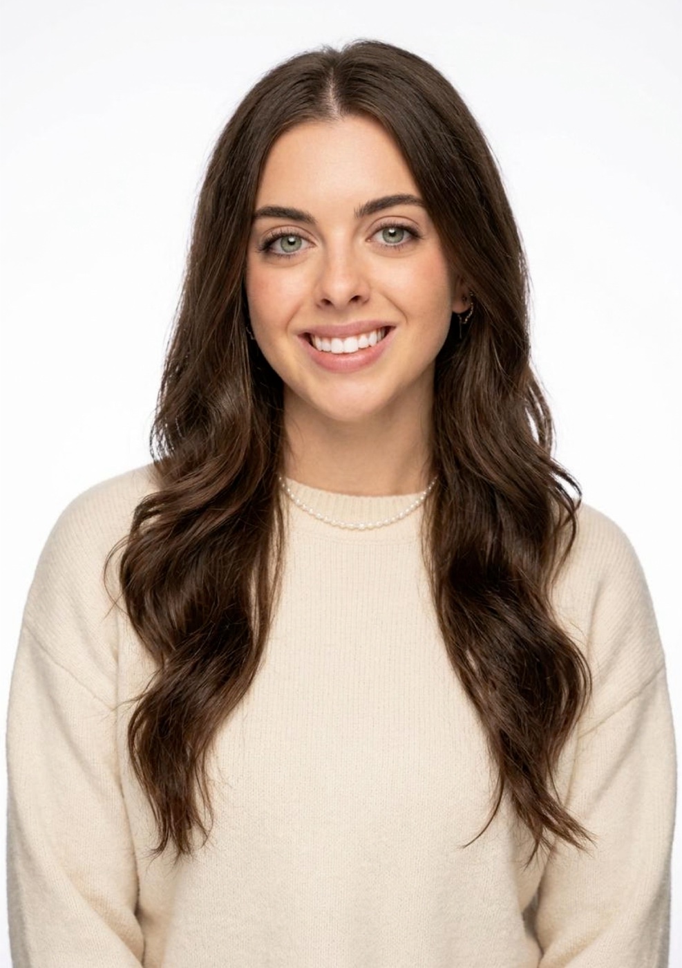 Portrait of Marissa Wood, smiling, in a cream sweater